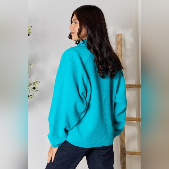 Zenana Snap Button Fleece Jacket - Picture 5 of 5